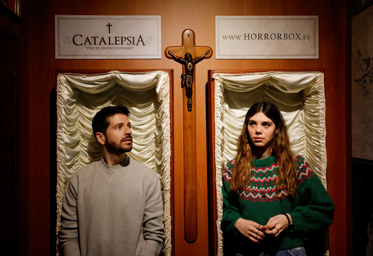 Catalepsia es una sala de escape –o escape room– creado en Barcelona, España, en la que los participantes deben escapar del ataúd donde están encerrados (Foto: Reuters) 