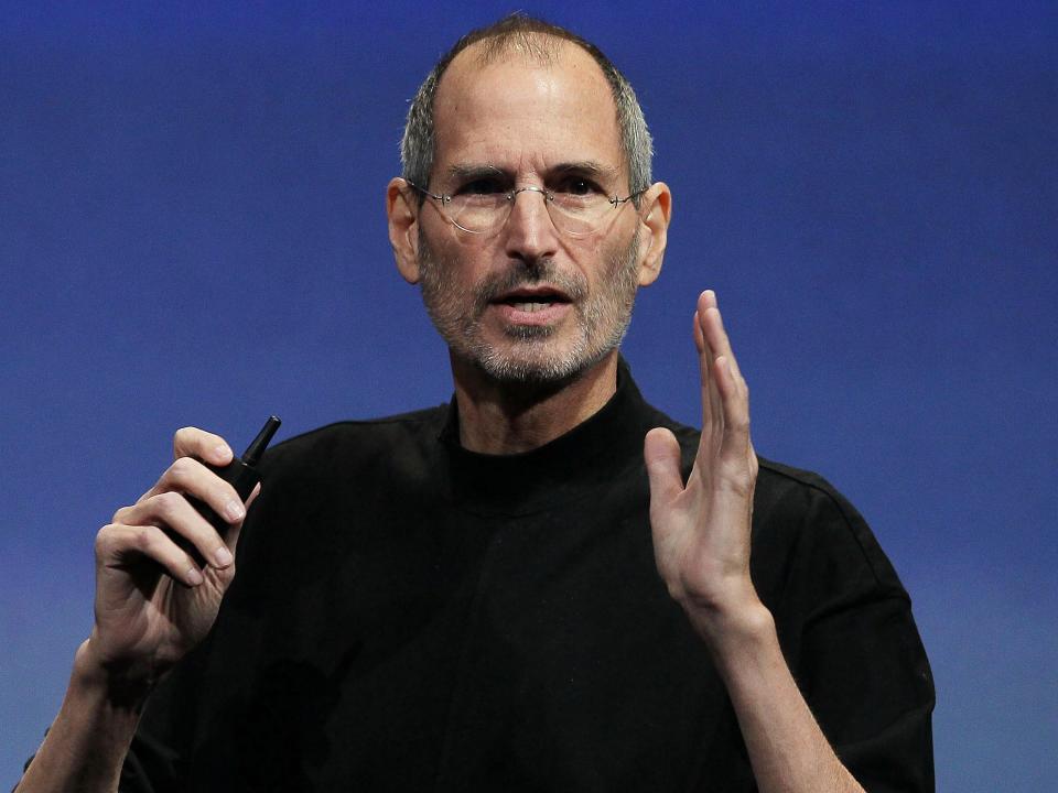 Steve Jobs - Apple CEO Steve Jobs speaks during an Apple special event April 8, 2010 in Cupertino, California. Jobs announced the new iPhone OS4 software