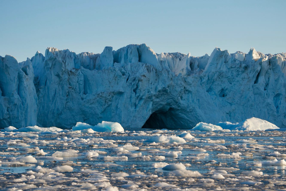 Sørsdal Glacier in East Antarctica, where meltwater lakes have been appearing. Sarah Thompson, Author provided