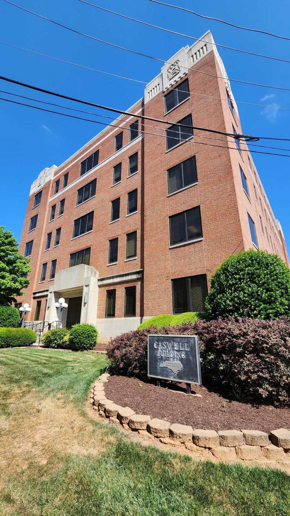 The N.C. Community Colleges building on Caswell Square, photographed in May 2024, is likely to be demolished after state employees are eventually relocated to a new Education Campus being built a block away.