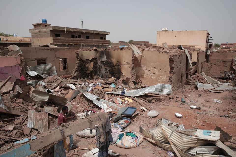 The devastation in Sudan last year (AP)