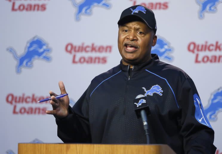 Jim Caldwell passed on talking about election results (AP)