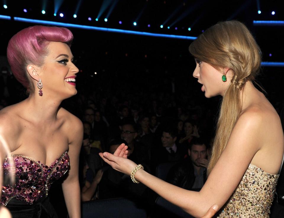 Katy Perry and Taylor Swift at the 2011 American Music Awards.