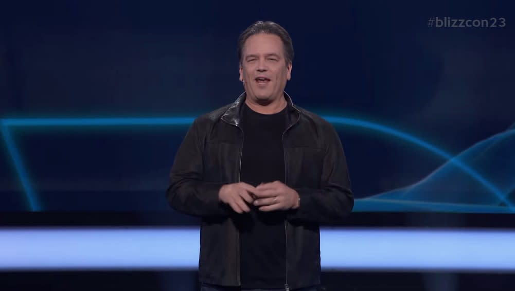  Phil Spencer at Blizzcon 2023. 