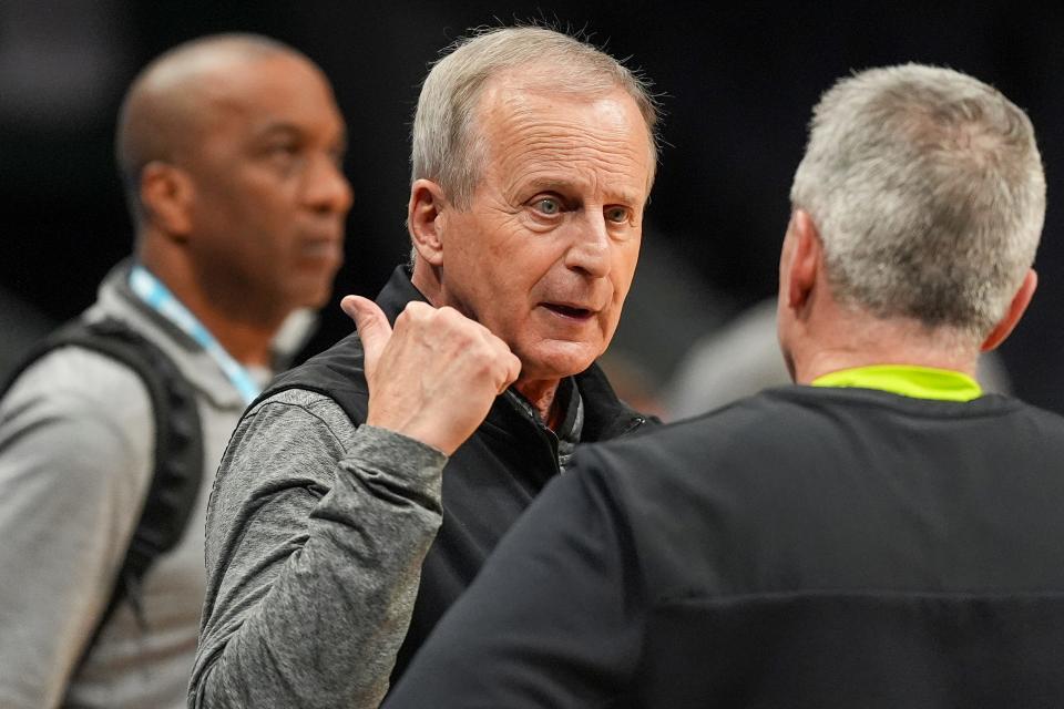 Tennessee coach Rick Barnes could meet up against his old school, the Texas Longhorns, in the second round of the NCAA Tournament if both teams win Thursday. Texas plays Colorado State at 5:50 p.m. followed by Tennessee vs. Saint Peter's.