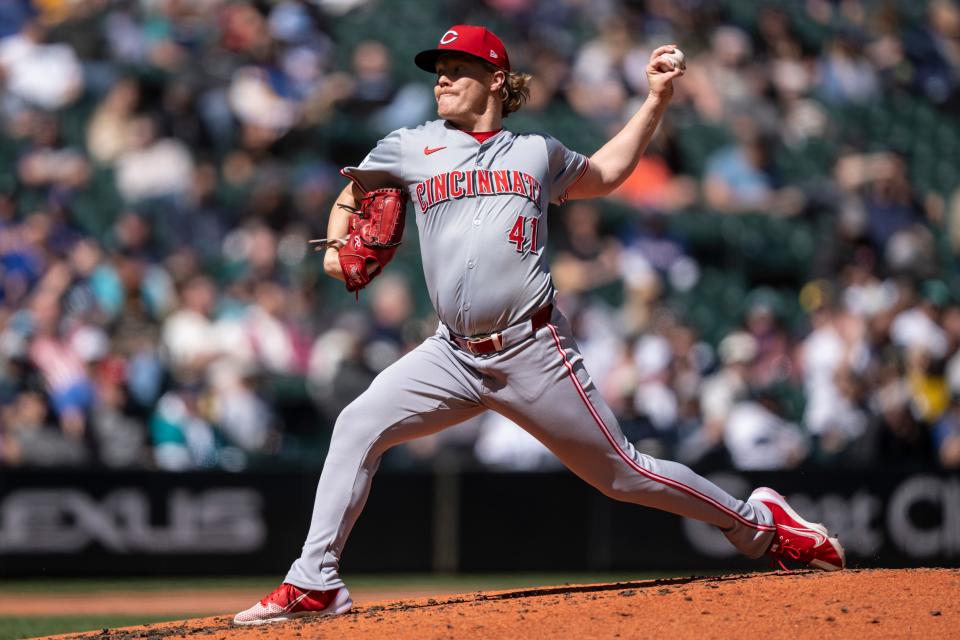 Reds starter Andrew Abbott pitched well Wednesday, allowing two runs, both on solo home runs, in six innings, walking three and striking out six.