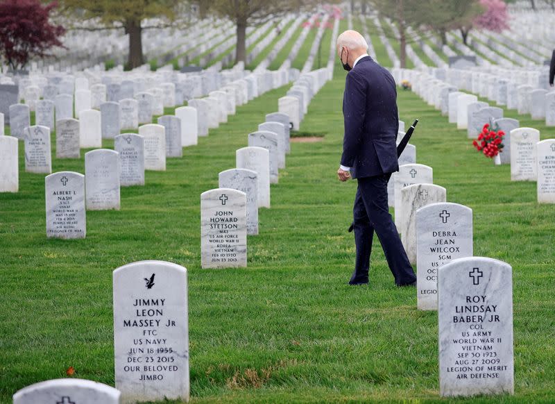 U.S. President Biden visits Section 60 of Arlington National Cemetery in Arlington, Virginia