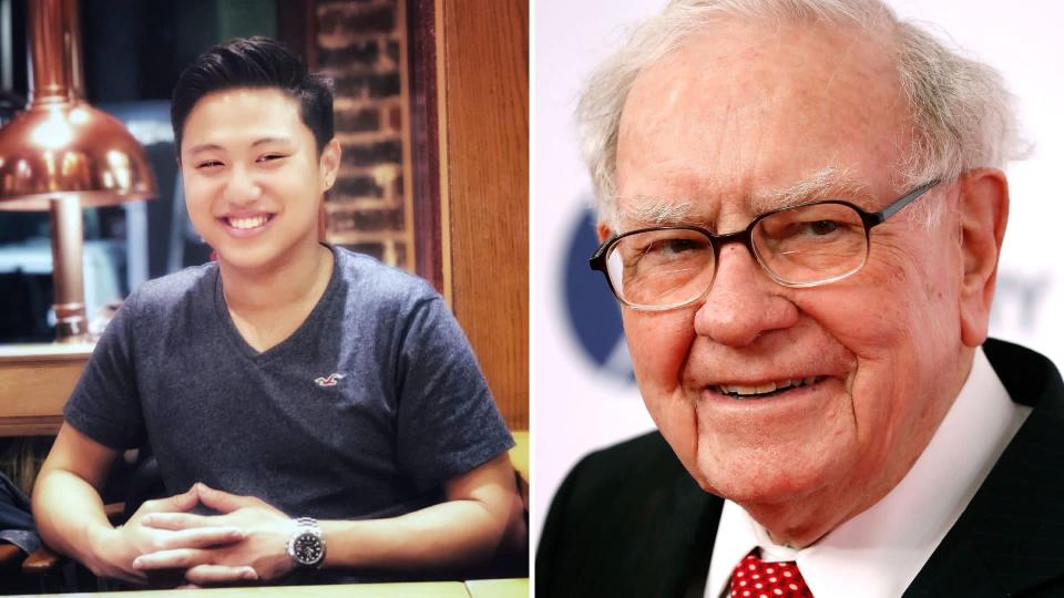 Alan Ng and Warren Buffett. Images: Supplied, Getty