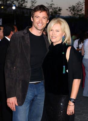 Hugh Jackman and wife Deborra-Lee Furness at the L.A. premiere of Universal Pictures' Van Helsing