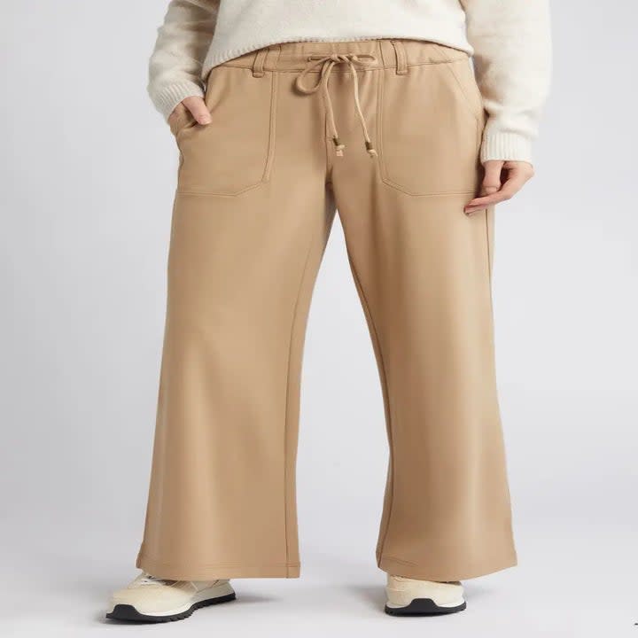 the front of the high-waisted pants