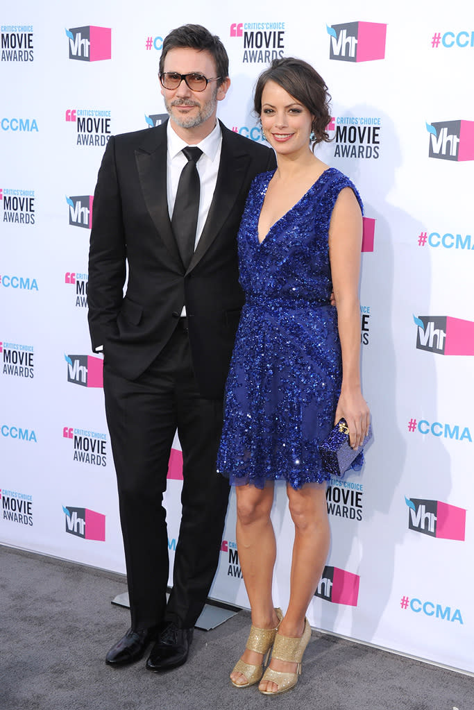 2011 Critics Choice Awards 2012 Michel Hazanavicius and actress Berenice Bejo