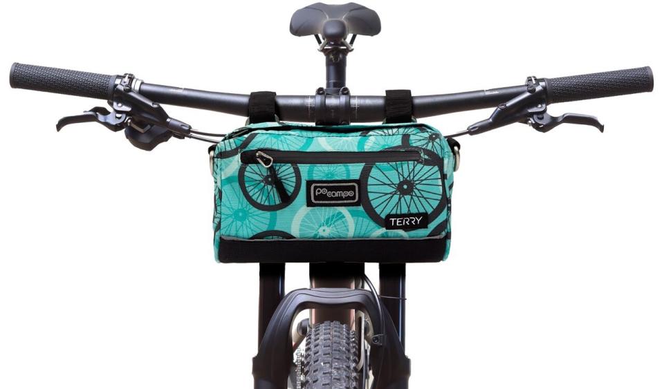 Po Campo x Terry Bicycles LE Kinga Handlebar Bike Bag on bike front