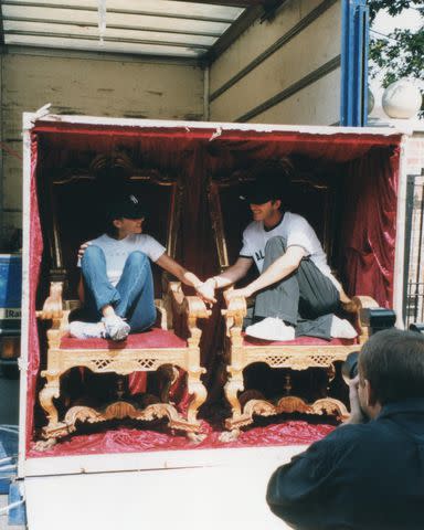 <p>Victoria Beckham/Instagram</p> Victoria (left) and David Beckham in 1999