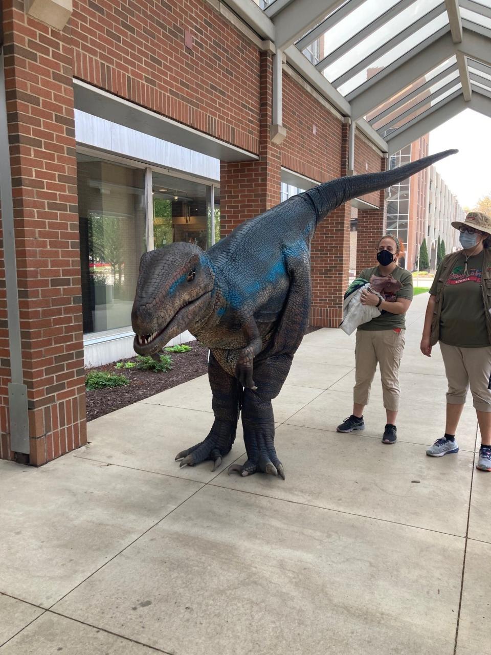 An animatronic velociraptor pays a visit to HSHS St. Vincent Children's Hospital in Green Bay. He would eventually win the heart of one brave teenager.