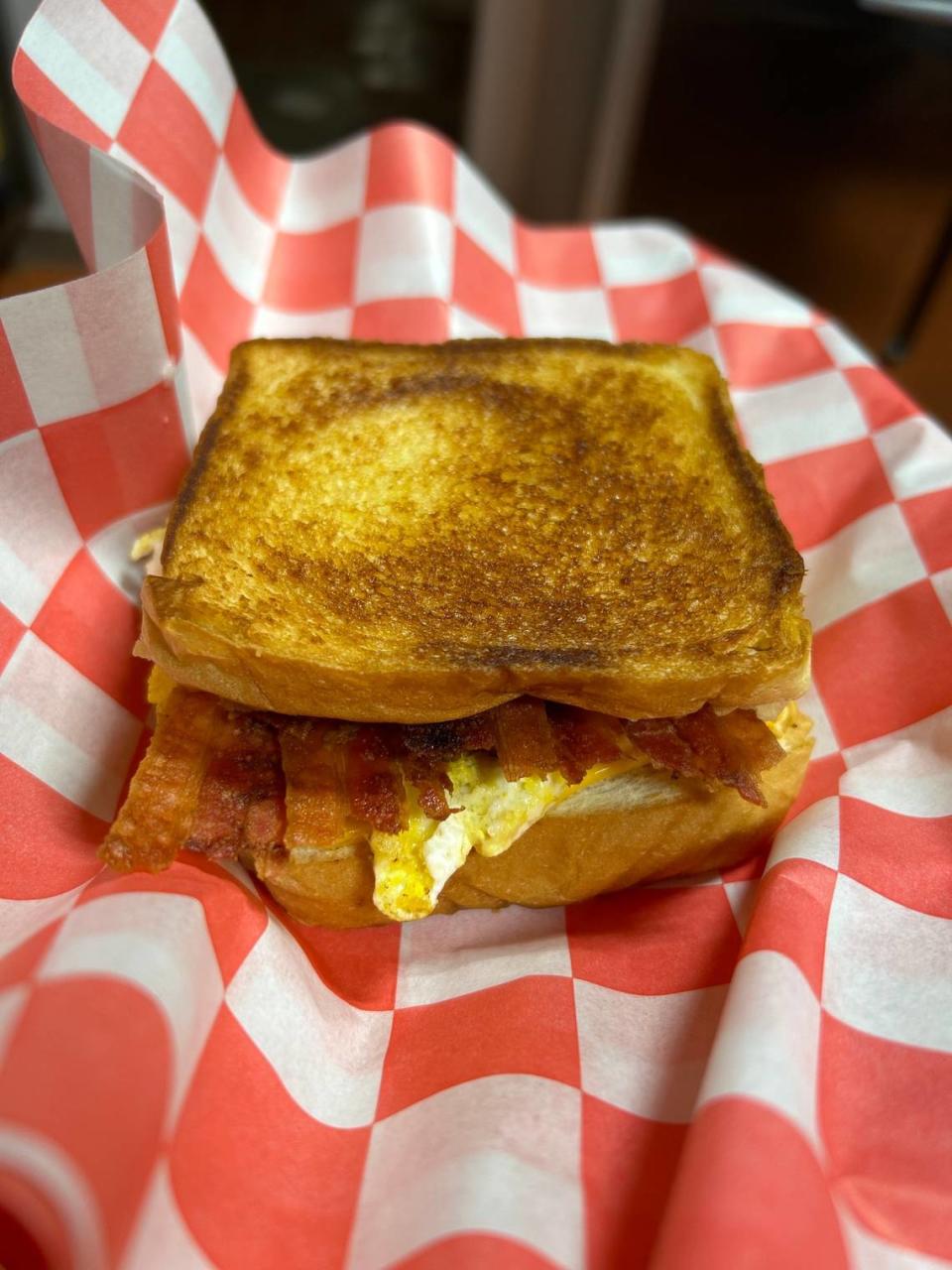 While Cafe Reflections has vegan and vegetarian options, there’s still something for meat lovers to enjoy, like a breakfast sandwich with bacon.