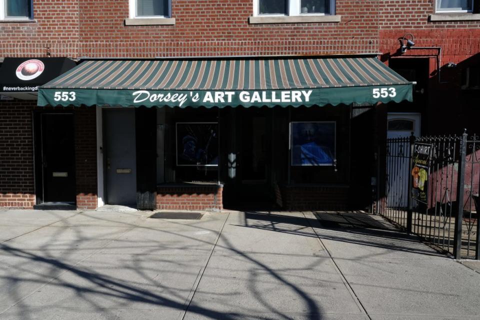 The exterior of Dorsey’s Fine Art Gallery in Brooklyn. (Photo Credit: Yolanda Hoskey)