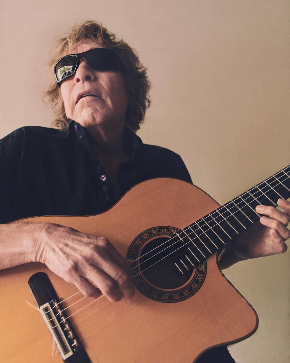 José Feliciano, 74, didn’t write the title song for his “Behind This Guitar” album but it fits. He’s been playing the instrument since a friend of his aunt gave him a pawn shop guitar when he was 9.