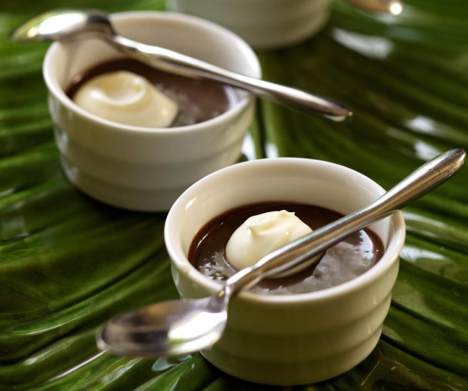 Chocolate pudding at the Chocolate Garden at Fairchild Tropical Botanic Garden in Coral Gables