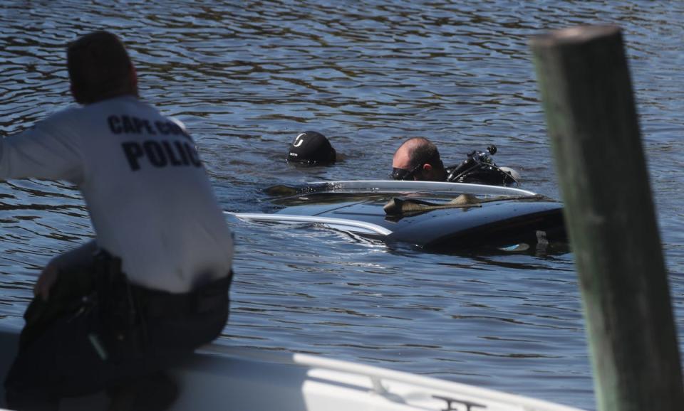 The Cape Coral Police Department responded to a domestic shooting near the 1600th block of SE 12th Ter., Wednesday, March 20, 2024. Members of the CCPDÕs dive team recovered a vehicle in the nearby canal.