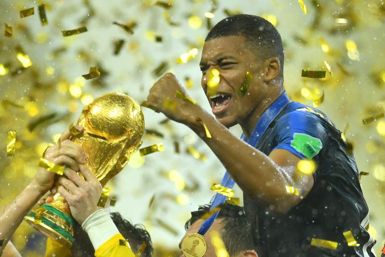 Glitterati: Kylian Mbappe became only the second teenager — after Pele in 1958 — to score in a World Cup Final: REUTERS