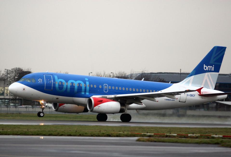 A file image of a Flybmi jet (Steve Parsons/PA)