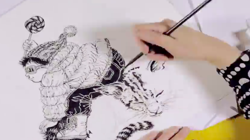 Ink drawing techniques: Brush, nib and pen style. PHOTO: Skillshare