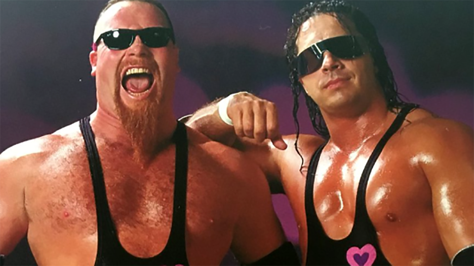 Jim Neidhart and Brett Hart. Image: Brett Hart/Twitter