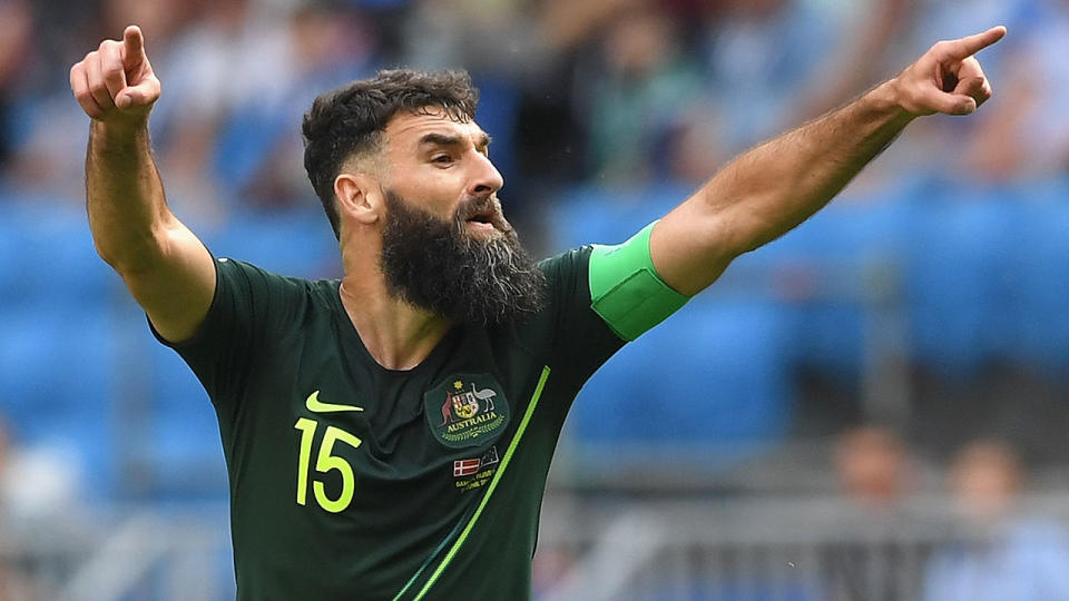 Will Jedinak lead the Socceroos to a date with Croatia? Pic: Getty