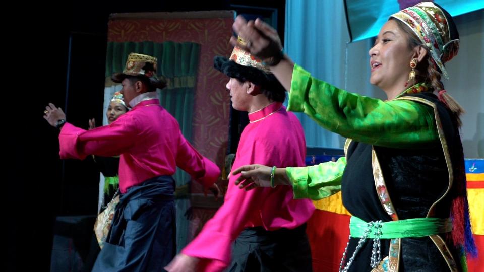 Dancers perform a traditional Kongpo dance at the 18th Tibet Festival on Nov. 19, 2022 at Burlington's O.N.E. Community Center.