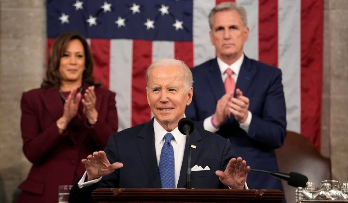 Los mensajes claves de Joe Biden en el discurso del Estado de la Unión. Imagen cortesía Indian Expres.