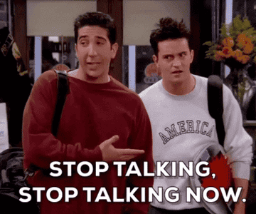 A guy says "stop talking, stop talking now"