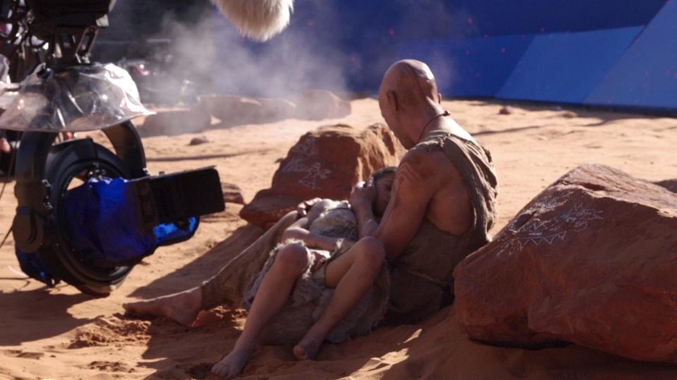 Behind-the-scenes footage of Christian Bale and India Rose Hemsworth in "Thor: Love and Thunder."