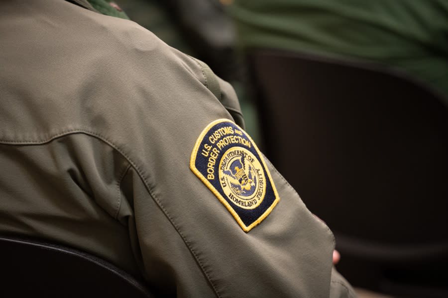 El Paso, Tx. (December 13, 2022) Homeland Security Secretary Alejandro Mayorkas visited the United States Border Patrol El Paso Station in El Paso, Texas. There he spoke to CBP employees alongside Border Patrol Chief Raul Ortiz and Dr. Kent Corso. (DHS photo by Sydney Phoenix)