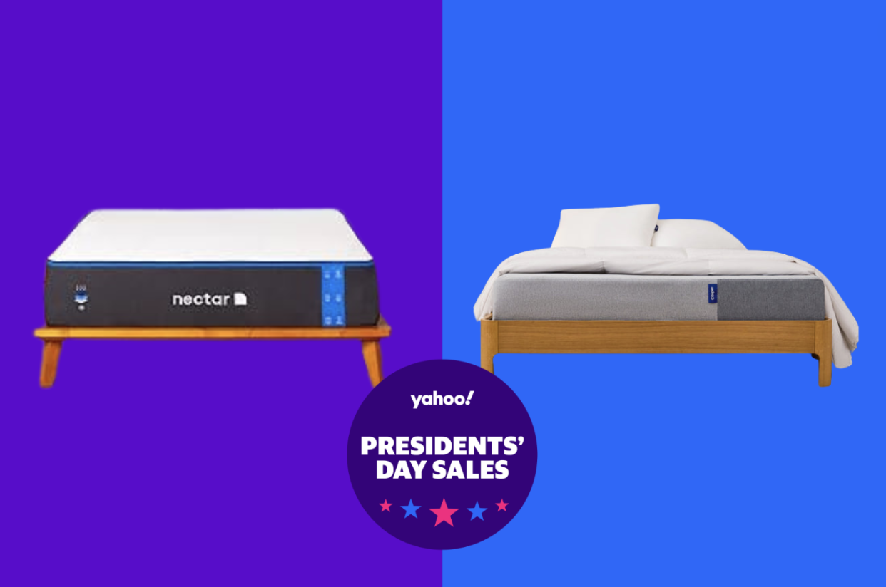 Presidents' Day mattress sales, two mattresses from Nectar and Casper