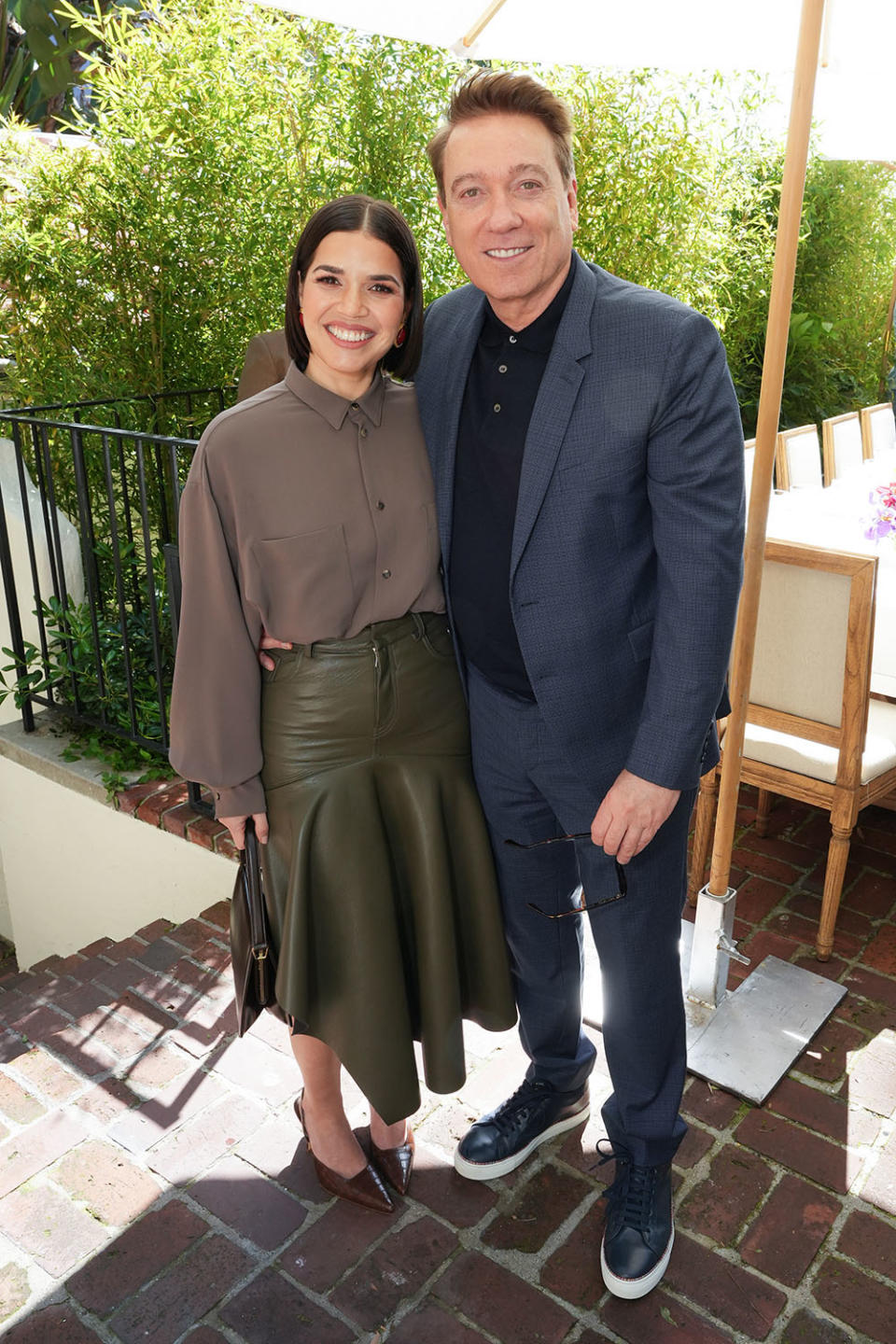 America Ferrera and Kevin Huvane at the CAA Latino Pre-Oscars Brunch