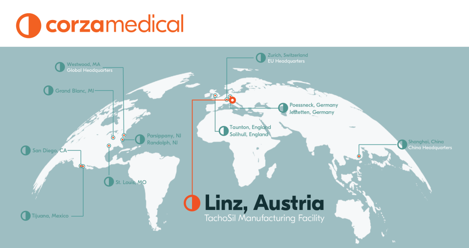 Corza Medical is a leading global manufacturer of innovative surgical technologies.  With a global team of over 3,000 employees supporting physicians, distributor partners and medical device companies around the world, Corza provides healthcare professionals with a surgical technology platform with many industry-leading brands, including Quill® barbed sutures, Sharpoint® Plus surgical sutures and Look™, Katena® and Blink™ reusable and disposable ophthalmic instruments, Barron corneal transplant devices, Sharpoint® microsurgical knives and TachoSil® fibrin seal patch.  For more information, visit www.corza.com.