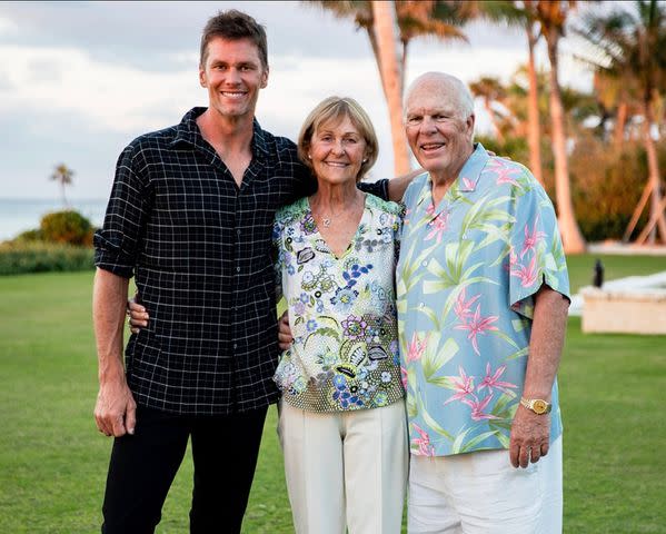 <p>Tom Brady/Instagram</p> Tom Brady with his parents, Galynn Patricia Brady and Tom Brady Sr