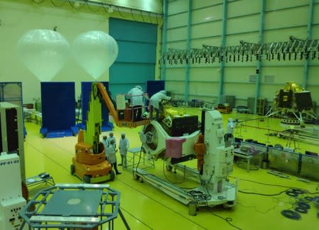 Indian Space Research Organization (ISRO) scientists work on various modules of lunar mission Chandrayaan-2 at ISRO Satellite Integration and Test Establishment (ISITE) in Bengaluru