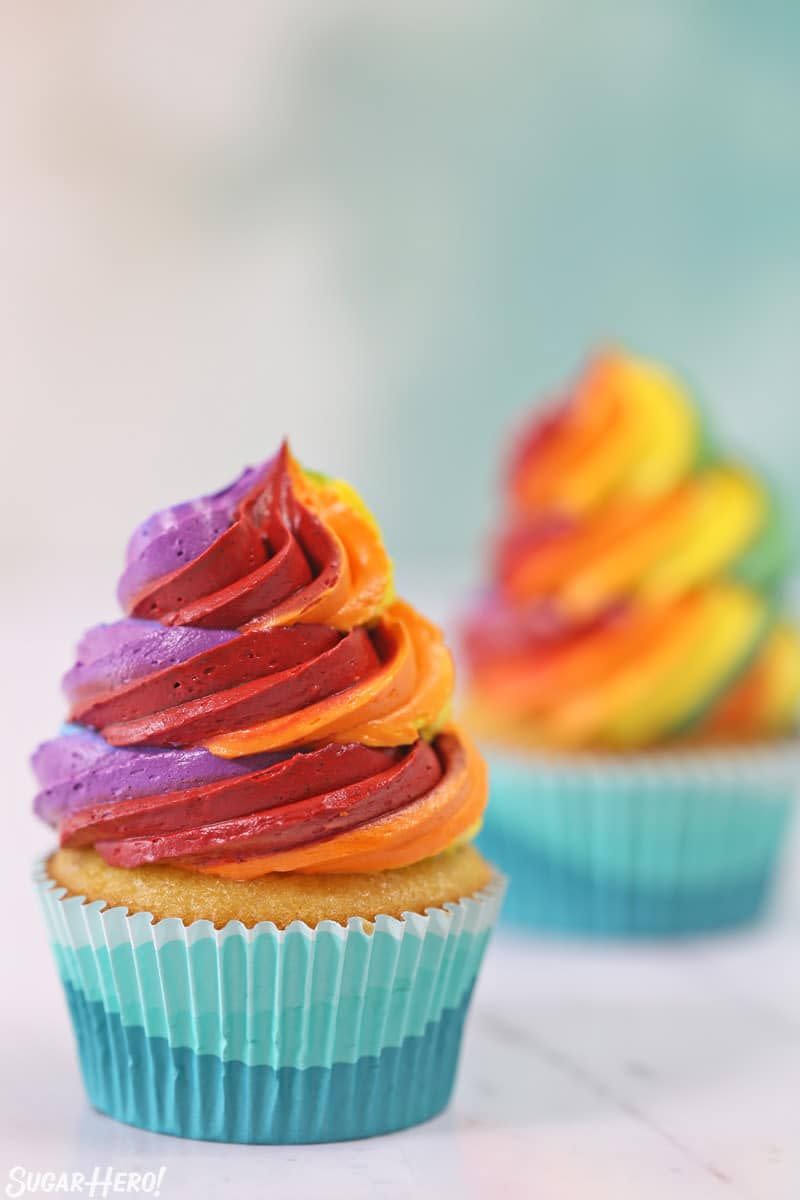 2) Rainbow Cupcakes