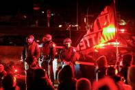 Protestors march on Interstate 490 after the New York grand jury voted not to indict officers in Prude's death