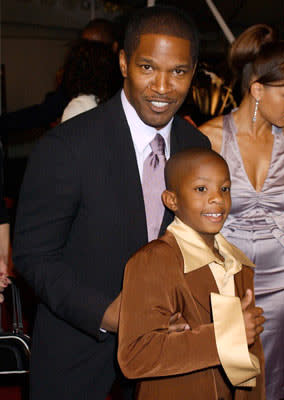 Jamie Foxx and C.J. Sanders at the Hollywood premiere of Universal Pictures' Ray