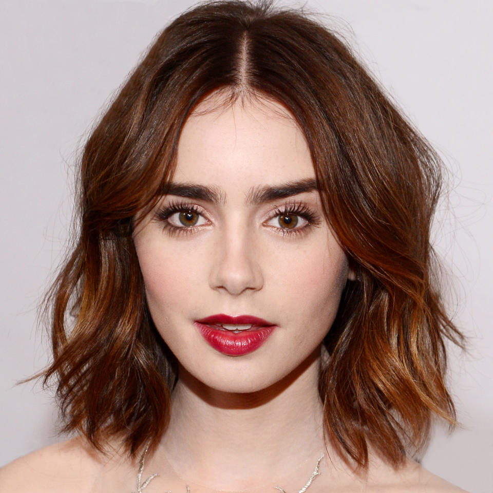 Lily Collins's Wavy Bob