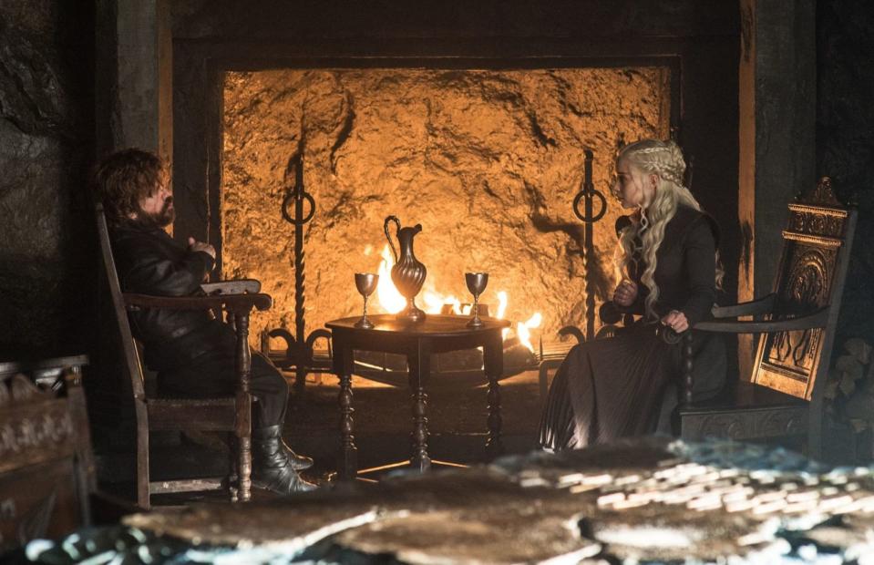 <p>Tyrion Lannister and Daenerys Targaryen plot their next move<span>.</span></p>