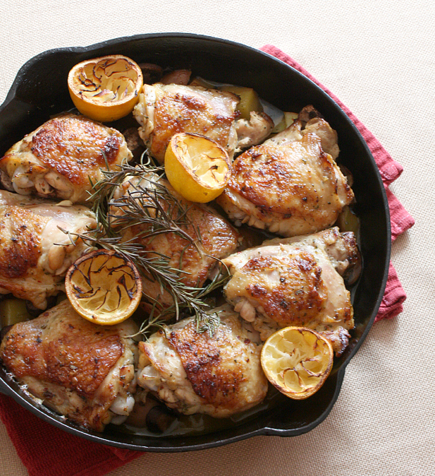 Cast Iron Chicken with Lemon and Rosemary