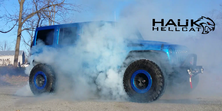 <p>Hellcat swaps are as inevitable as Hellcat crashes, but finding Mopar's mighty supercharged V-8 in a Wrangler was a surprise. Amazingly, the Wrangler Hellcat is four-wheel drive, but it'll cost you <a href="https://www.roadandtrack.com/new-cars/news/a28438/whoa-theres-already-a-dealership-selling-hellcat-powered-wranglers/" rel="nofollow noopener" target="_blank" data-ylk="slk:around $130,000;elm:context_link;itc:0;sec:content-canvas" class="link ">around $130,000</a>.</p>