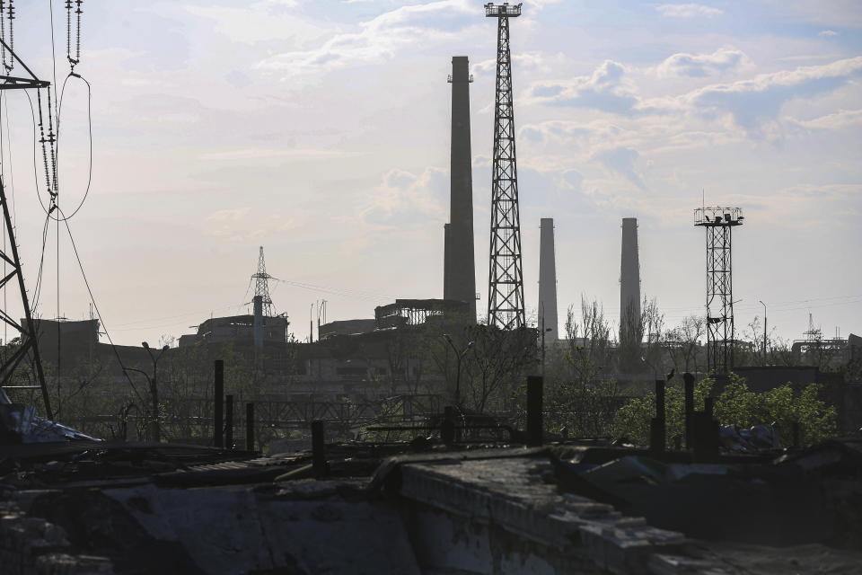 The Azovstal steel plant in Mariupol, Ukraine, 21 May 2022