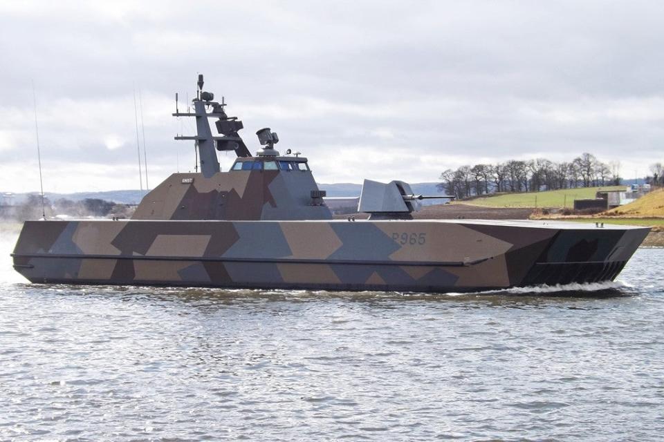 The <em>Skjold</em> class corvette HNoMS <em>Gnist</em>. <em>Mark Harkin via Wikimedia</em>