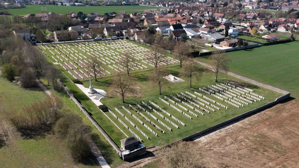 Loos British Cemetery. A new extension will be constructed to accommodate further war dead, including those discovered during the construction of the canal. - CWGC