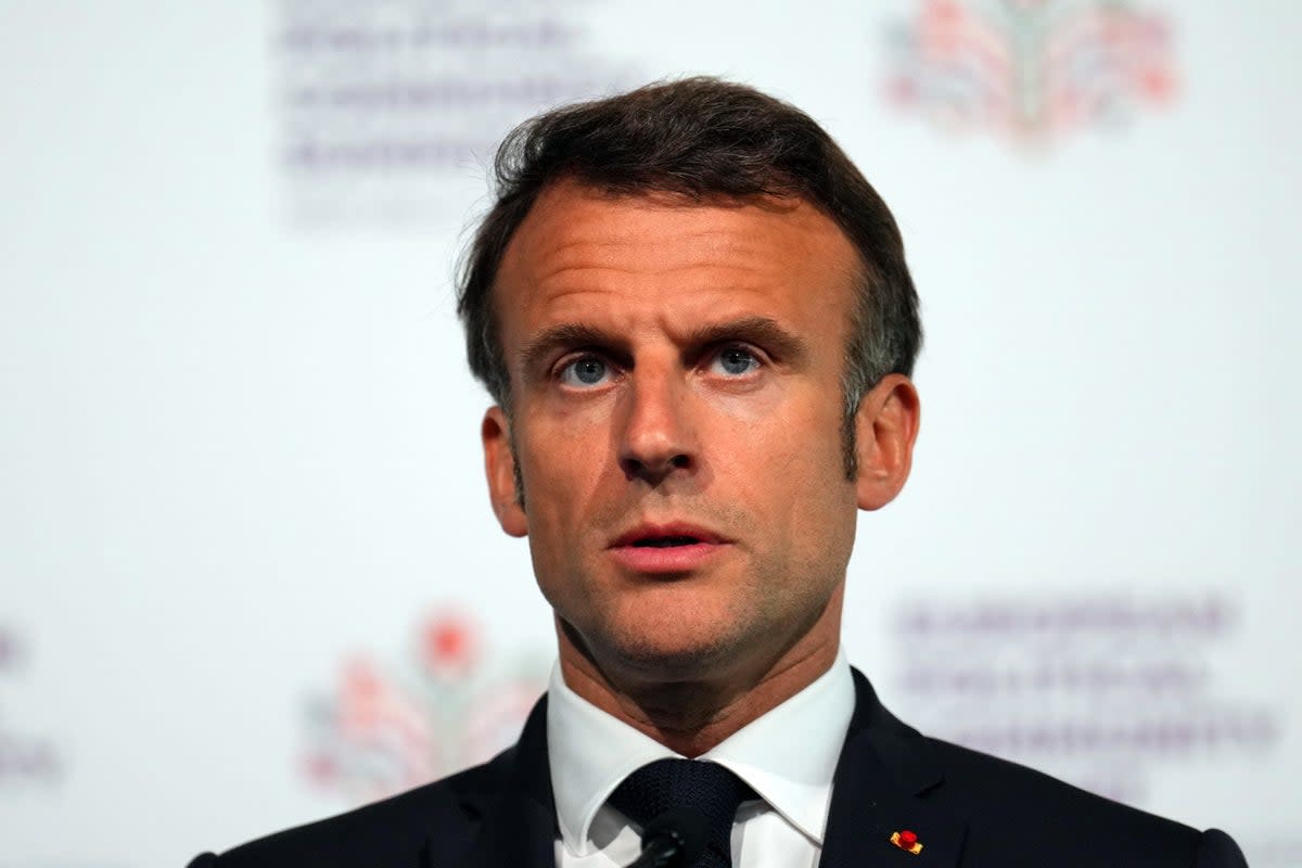 French President Emmanuel Macron (PA Wire)