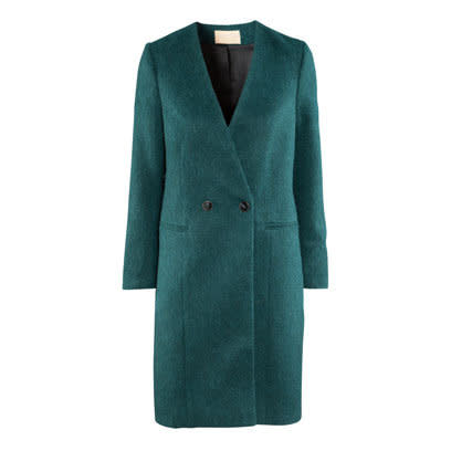 H&M Coat: Bottle Green: Fashion Trend